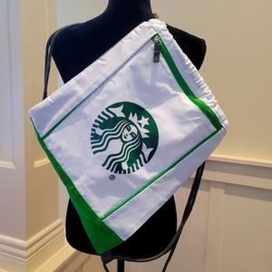 Starbucks gym bag/ sinch top with multiple pockets